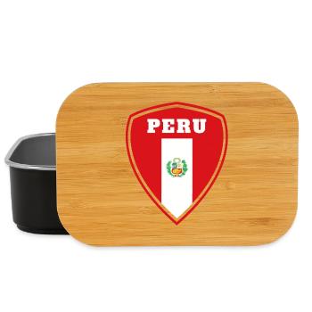 Peru Coat of Arms / Gift South America Flag Lima - Lunch Box - black - Front