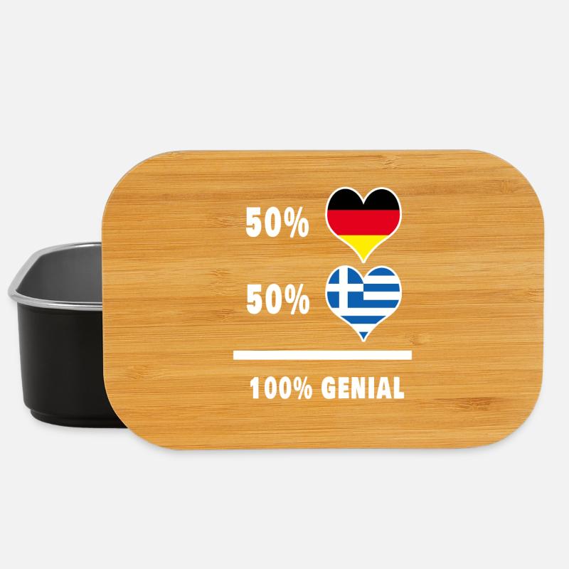 Deutschland und Griechenland Genial / Geschenk - Lunch Box - Schwarz