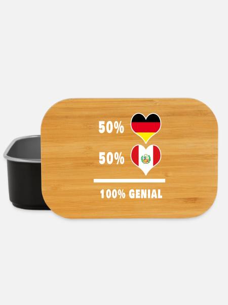 Allemagne et Pérou Genial / Cadeau - Boîte à goûter - noir
