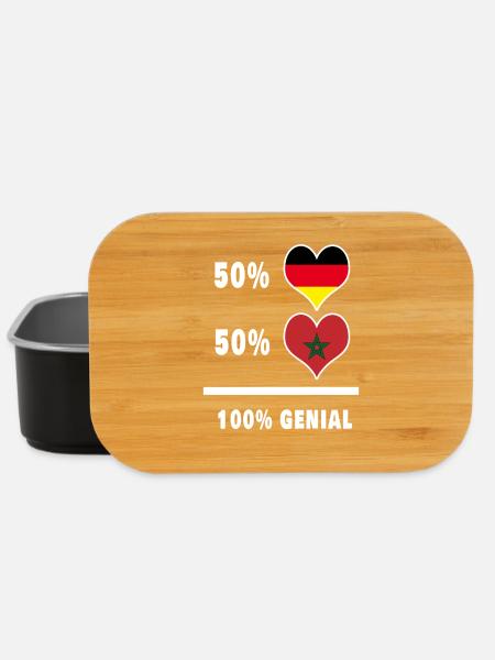 Deutschland und Marokko Genial / Geschenk - Lunch Box - Schwarz