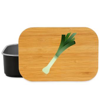 Eine Stange Lauch / Porree - Lunch Box - Schwarz - Vorne