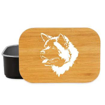 American Akita Kopf "Black Edition" - Lunch Box - Schwarz - Vorne