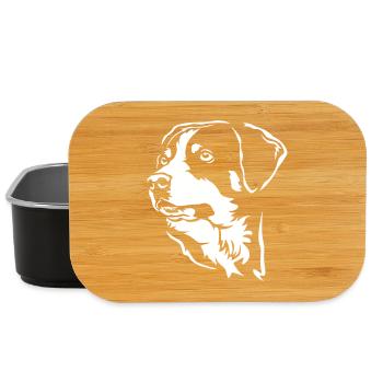 Appenzell Mountain Dog Head "Black Edition" - Lunch Box - black - Front