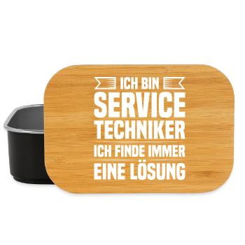 Servicetechniker Support Lösung Spruch Service - Lunch Box - Schwarz - Vorne