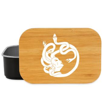Femme aux cheveux de serpents (blanc) - Boîte à goûter - noir - Devant