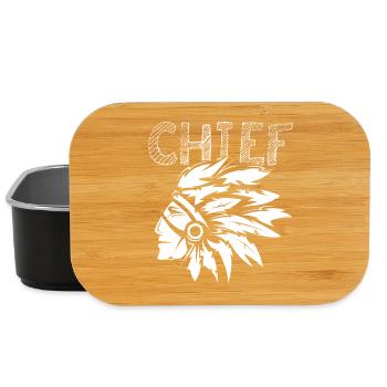 chief Häuptling Symbol Federn Indianer Logo icon - Lunch Box - Schwarz - Vorne