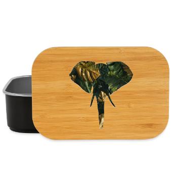 Éléphant dans la jungle - Boîte à goûter - noir - Devant
