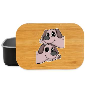 Chiens de chien - Boîte à goûter - noir - Devant