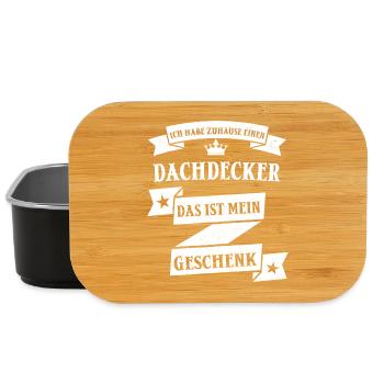 Dachdecker Dachdecken Handwerk Beruf Spruch - Lunch Box - Schwarz - Vorne