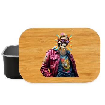 Skull With Pop Art - Lunch Box - black - Front