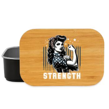 Stärke Frau Rockabilly Geschenk - Lunch Box - Schwarz - Vorne