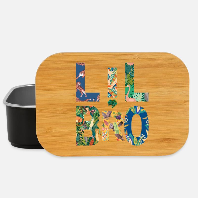 LIL BRO - Bruder -Kleiner Bruder - Partnerlook - Lunch Box - Schwarz