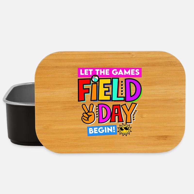 School Field Days Let the Games Begin Teacher 2024 - Lunch Box - black