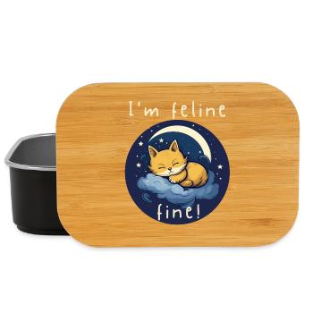 Feline Fine Moonlit Kitten - Lunch Box - black - Front