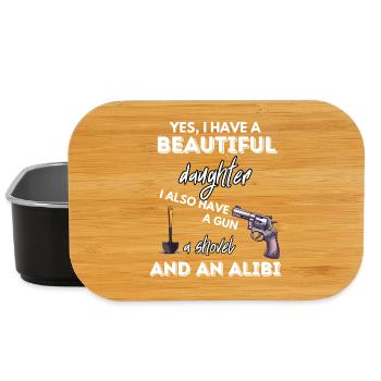 Daughter Gun Shovel Alibi - Lunch Box - black - Front