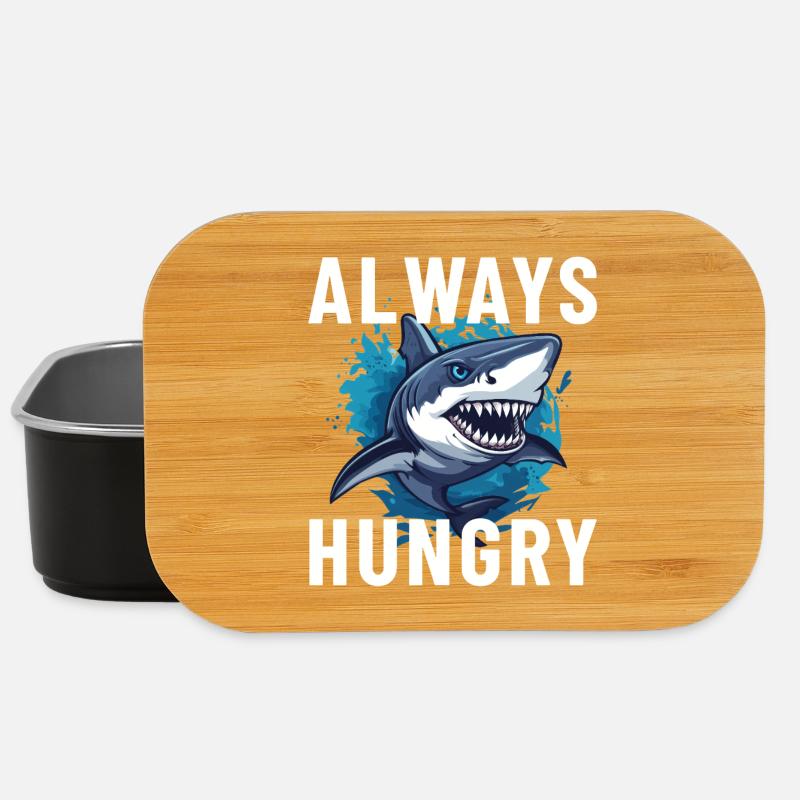 Immer hungriger Hai - Lunch Box - Schwarz