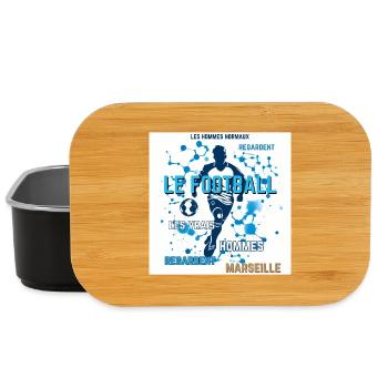 Football Bleu Marseille - Boîte à goûter - noir - Devant