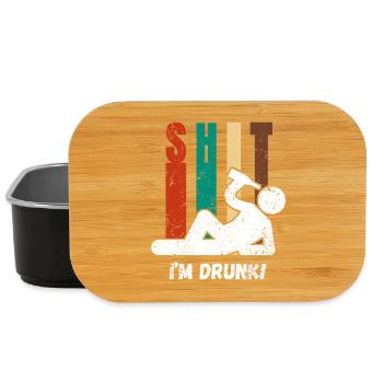 Shit I'm Drunk – Lustiges Party Trinkshirt - Lunch Box - Schwarz - Vorne