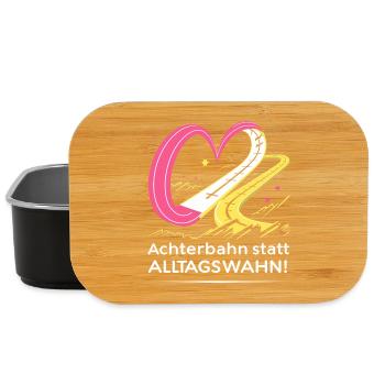 Roller coaster instead of everyday mania - Lunch Box - black - Front