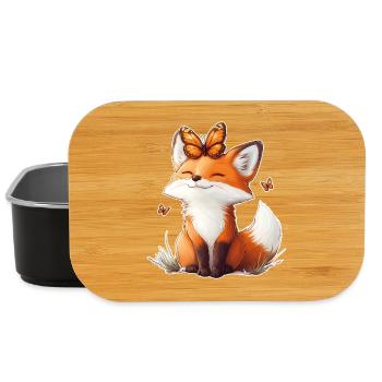 Fuchs und Schmetterling - Lunch Box - Schwarz - Vorne