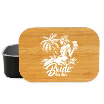 Bachelor party "Bride to be" motif in tropical party style - Lunch Box - black - Front