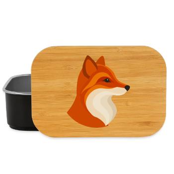 Renard moderne – géométrique et élégant - Boîte à goûter - noir - Devant