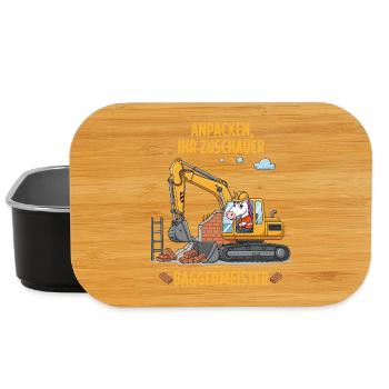 Maître excavatrice licorne - Boîte à goûter - noir - Devant