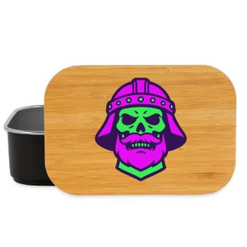 Skull Warrior Pop Art - Lunch Box - black - Front