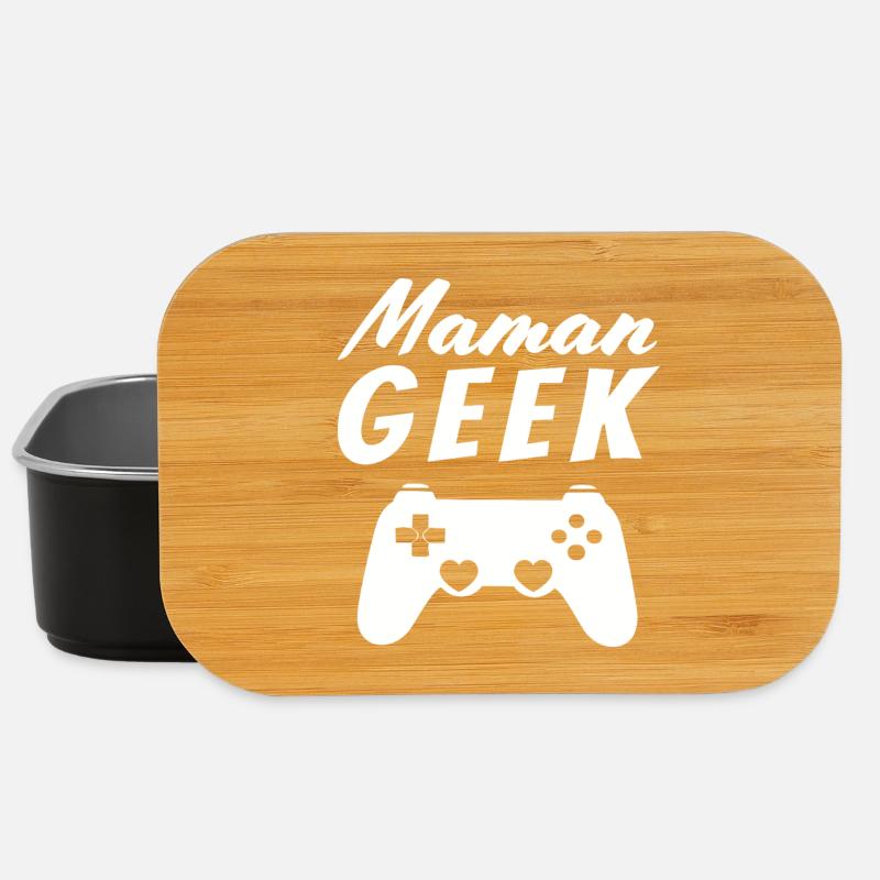 Maman Geek - Boîte à goûter - noir
