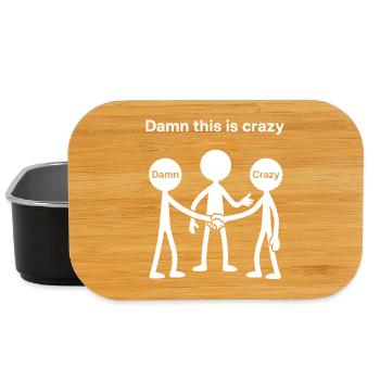 Schräger Matchstick Man Gen Z Humor Ironie - Lunch Box - Schwarz - Vorne