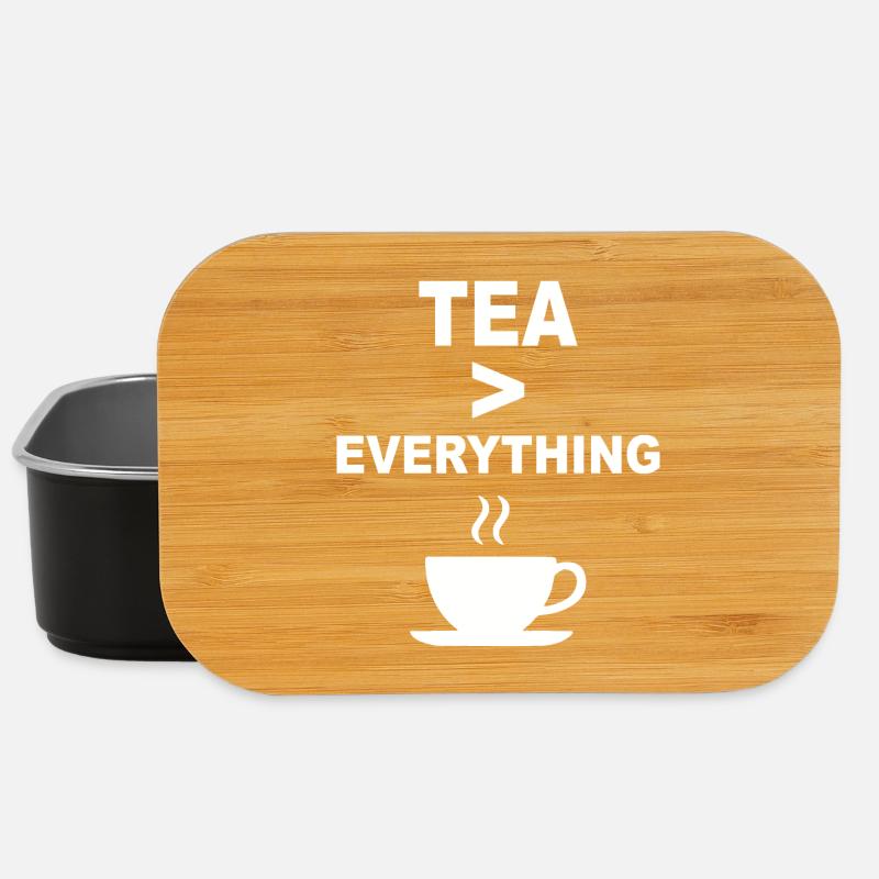 Tea > Everything – Funny Tea Lover Design - Lunch Box - black