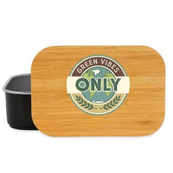 Vintage Globe Green Vibes Only - Lunch Box - Schwarz - Vorne