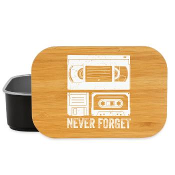 Vintage Cassette Tape Never Forget - Lunch Box - black - Front