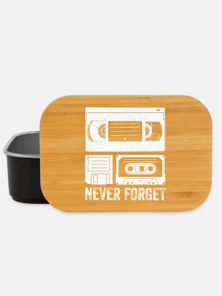 Cassette vintage n’oubliez jamais - Boîte à goûter - noir