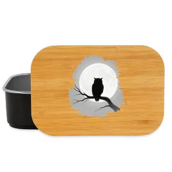 Halloween Eule Vollmond Nacht Spooky Design - Lunch Box - Schwarz - Vorne