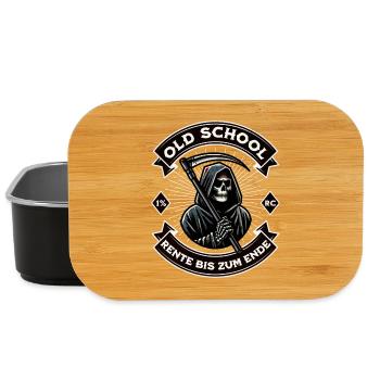Biker Motorcyclist Pensioner - Pension until the end - Lunch Box - black - Front