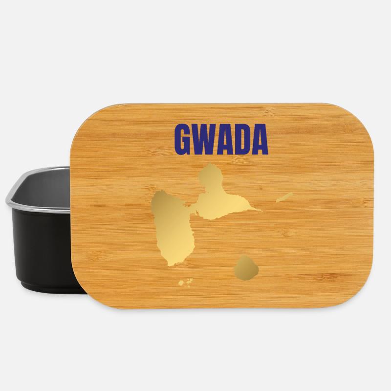 T-shirt GWADA carte dorée Antilles - Boîte à goûter - noir
