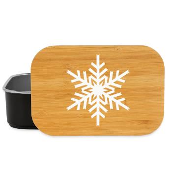 Geometric Snowflake - Lunch Box - black - Front