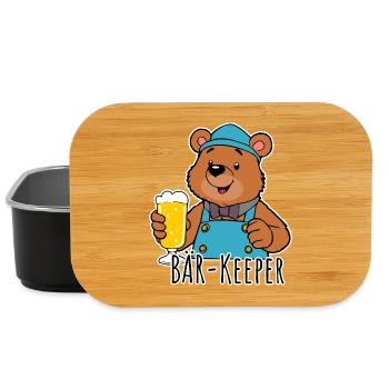 The bear keeper has a cold beer for you! - Lunch Box - black - Front