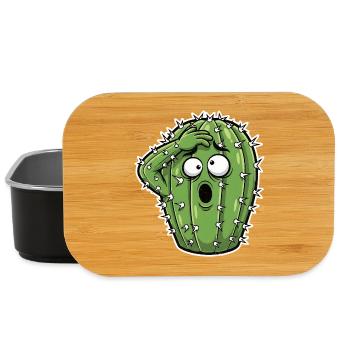 Kaktus Panik Cartoon - Lunch Box - Schwarz - Vorne
