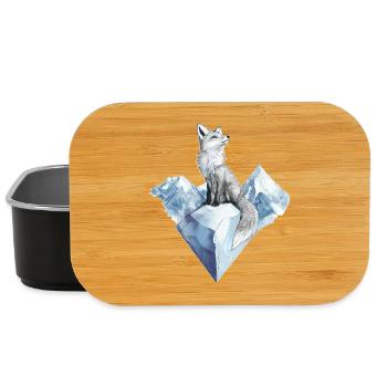 Polarfuchs Fuchs Wintermotiv - Lunch Box - Schwarz - Vorne