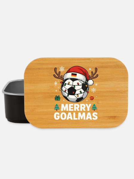 Merry Goalmas Deutschland - Lustiger Fußball Humor - Lunch Box - Schwarz