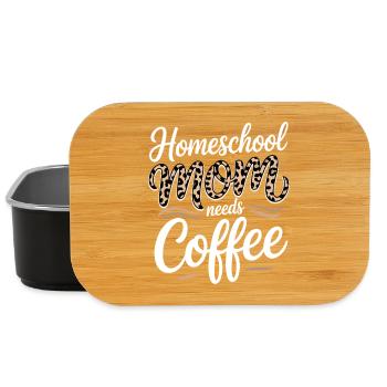 Homeschool Mom Loves Coffee - Lunch Box - black - Front