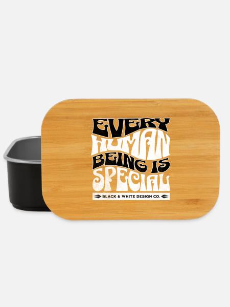 Every Human Being Is Special – Black & White - Lunch Box - black