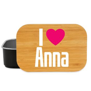 I Love Anna Pinkes Herz Ich liebe Anna - Lunch Box - Schwarz - Vorne