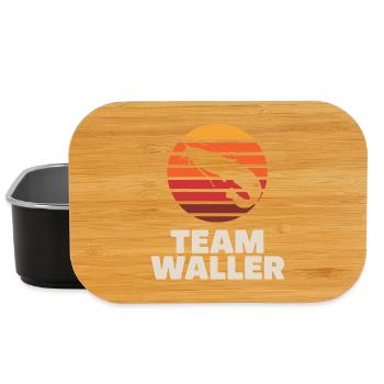 Team Waller Wels angeln Sportfischer  - Lunch Box - Schwarz - Vorne
