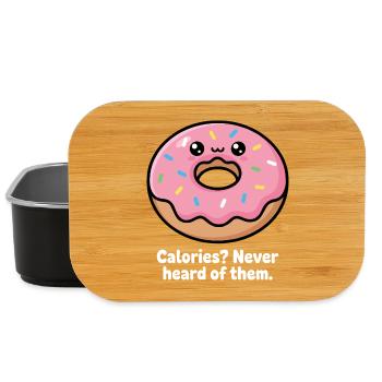 Kicherndes Donut Meme Spruch - Lunch Box - Schwarz - Vorne