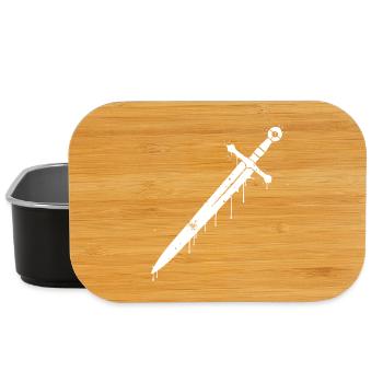 Knight Sword Graffiti Middle Ages - Lunch Box - black - Front