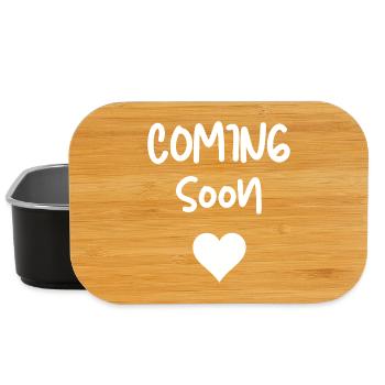 Coming Soon Heart - Lunch Box - black - Front