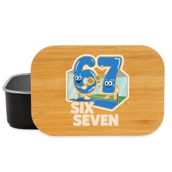 67 Six Seven Meme Padel - Italien Drôle - Boîte à goûter - noir - Devant